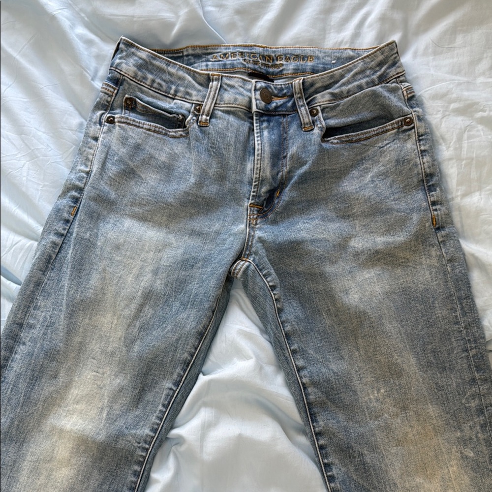 American Eagle Outfitters Blue Slim Jeans Vintage-Inspired